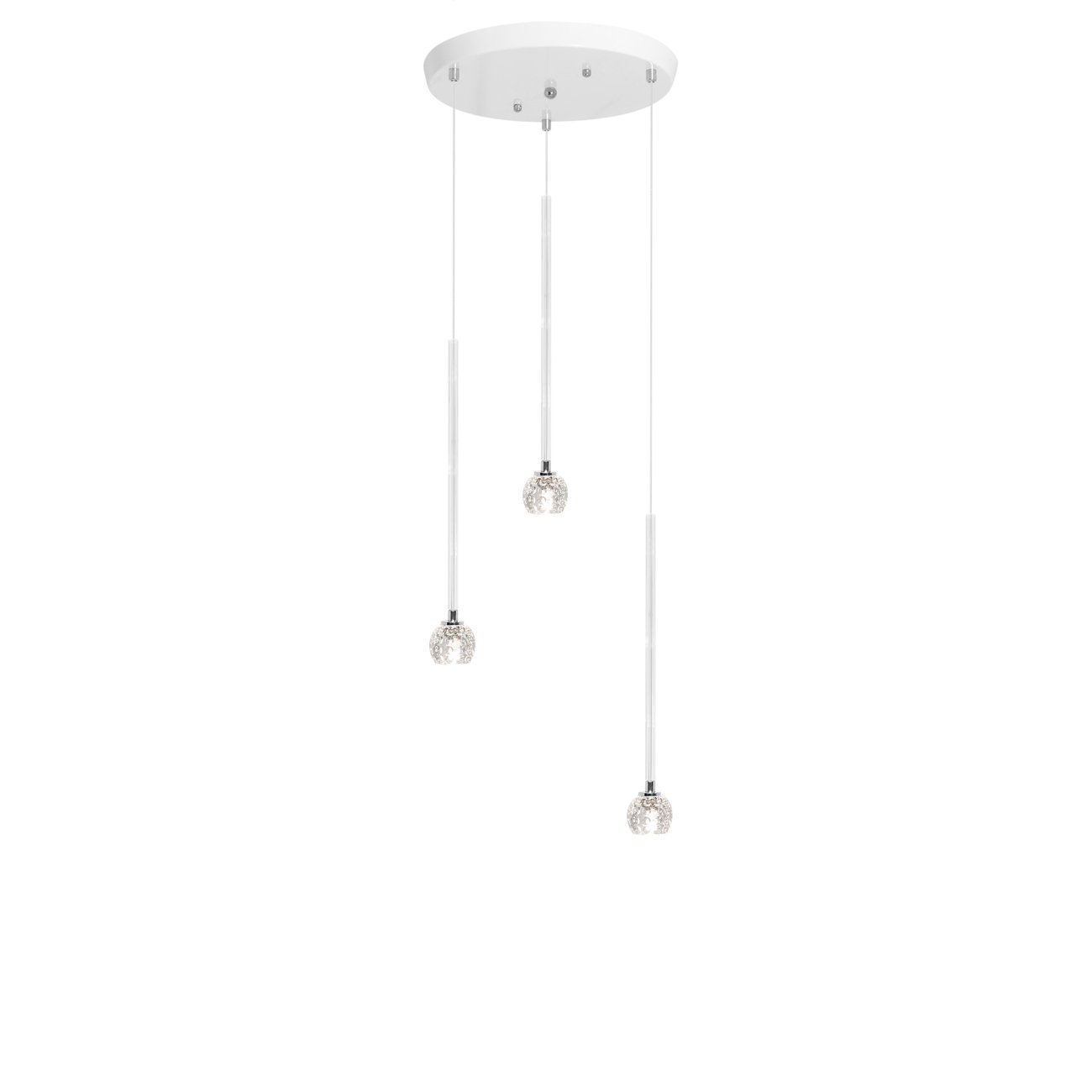 Moss luminaire - Suspension en cristal - suspension vintage - suspension design- moss series - suspension 3 point