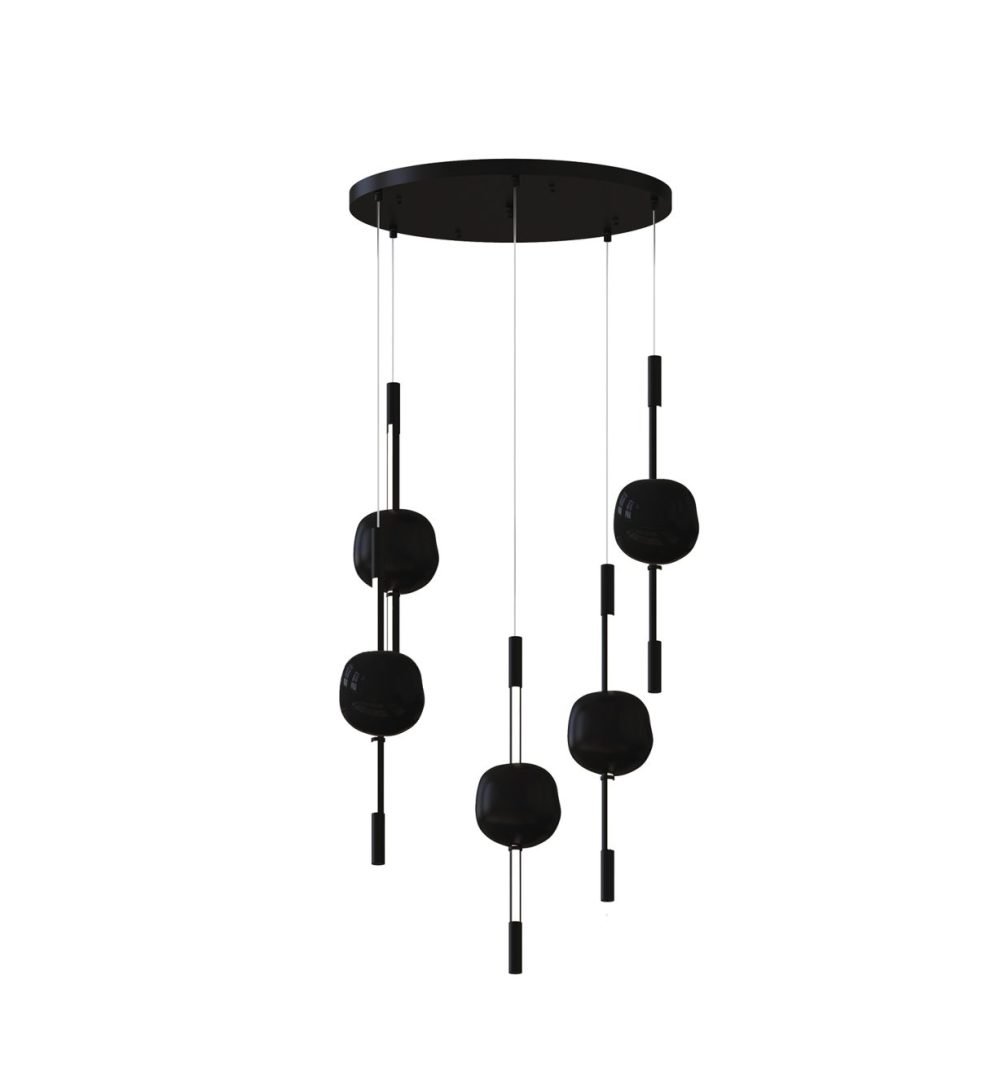Lustre Attraverso Noir Rond - Moss Series