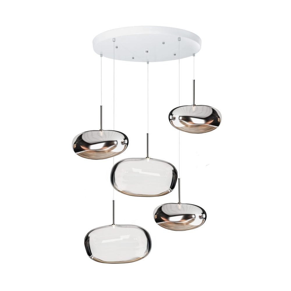 Galet chrome fond blanc 5